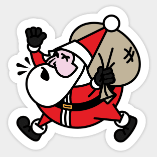 Santa Claus in his bag Sticker